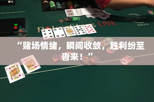 “賭場(chǎng)情緒，瞬間收斂，勝利紛至沓來！”