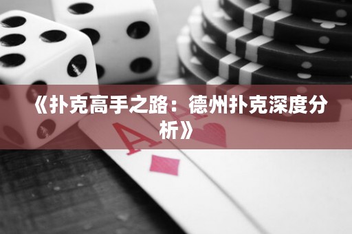 《撲克高手之路：德州撲克深度分析》